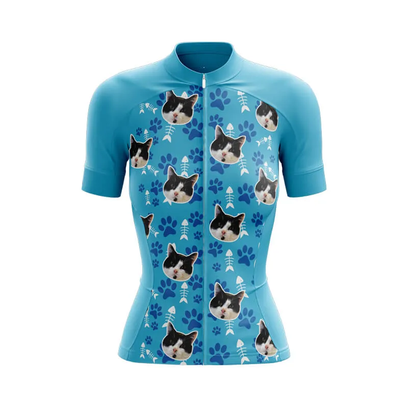 Cat Custom Face Club Jerseys (Blue)
