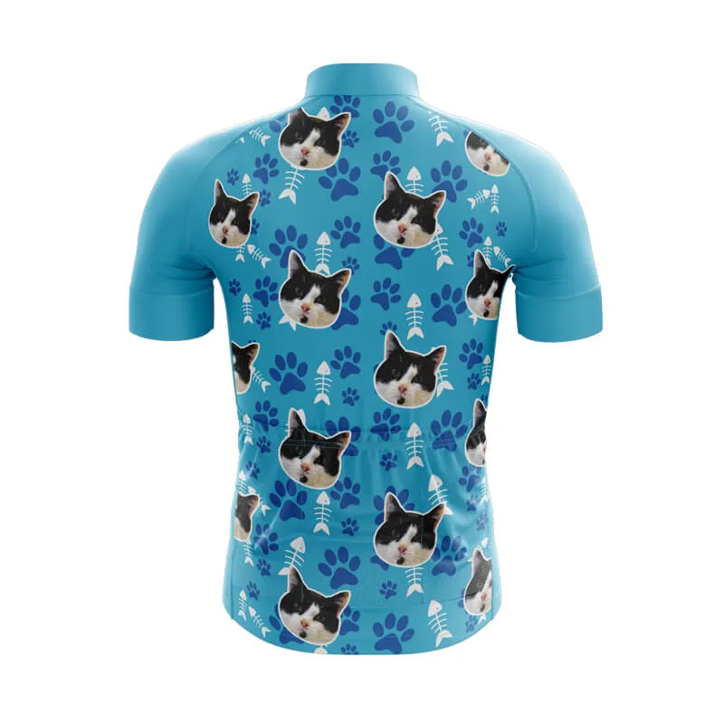 Cat Custom Face Club Jerseys (Blue)