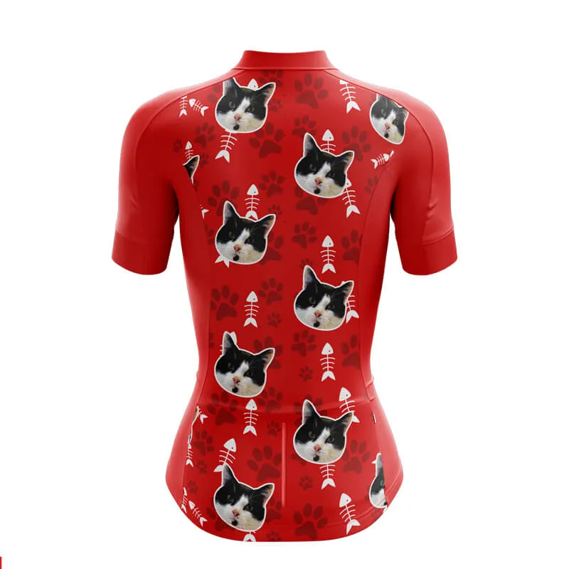 Cat Custom Face Club Jerseys (Red)