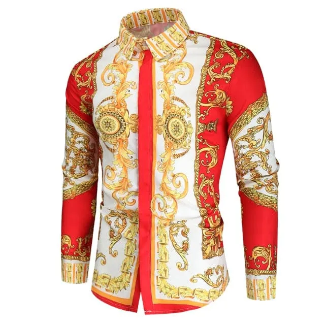 CELEO Men's Fashion Premium Quality Luxury Royal Regal Style Burgundy Red Social Dress Shirt