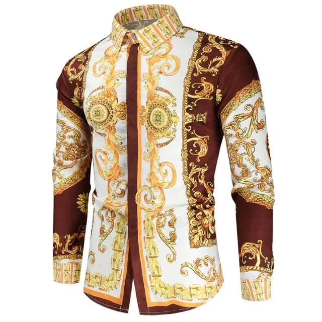 CELEO Men's Fashion Premium Quality Luxury Royal Regal Style Burgundy Red Social Dress Shirt