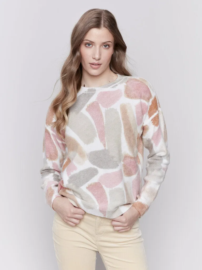 Charlie B Spruce Print Reversible Crewneck Sweater