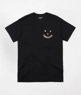 Chrystie NYC Face Logo T-Shirt - Black