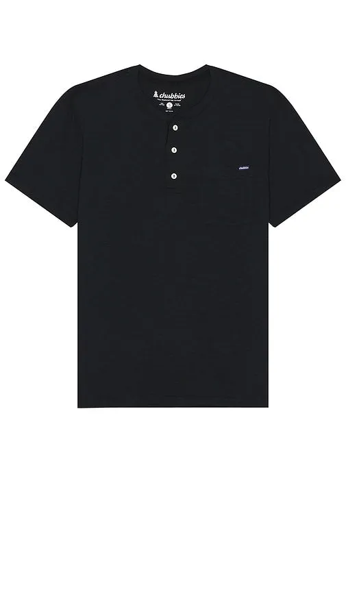 Chubbies The Multiverse Henley Shirt in Black