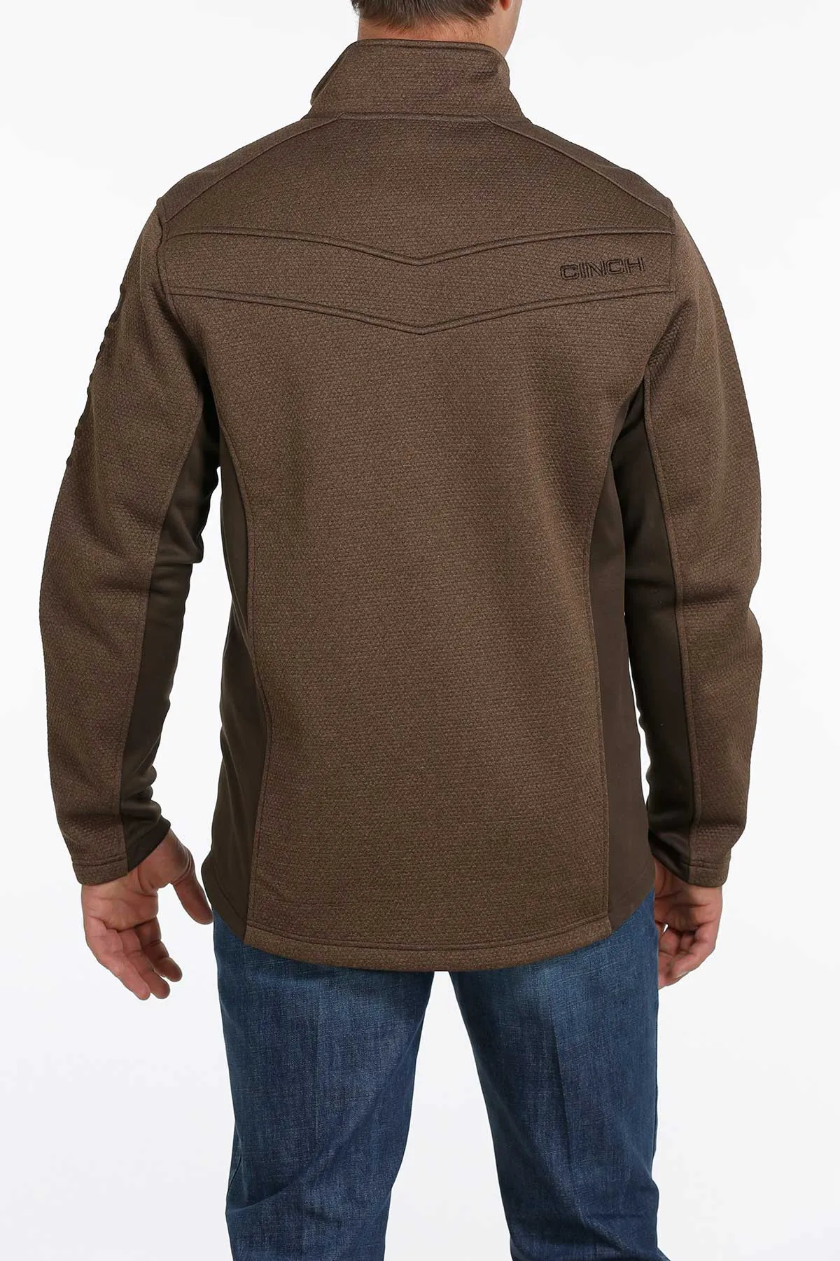 Cinch Men's Brown Lightweight Fleece Logo Jacket MWJ1562002