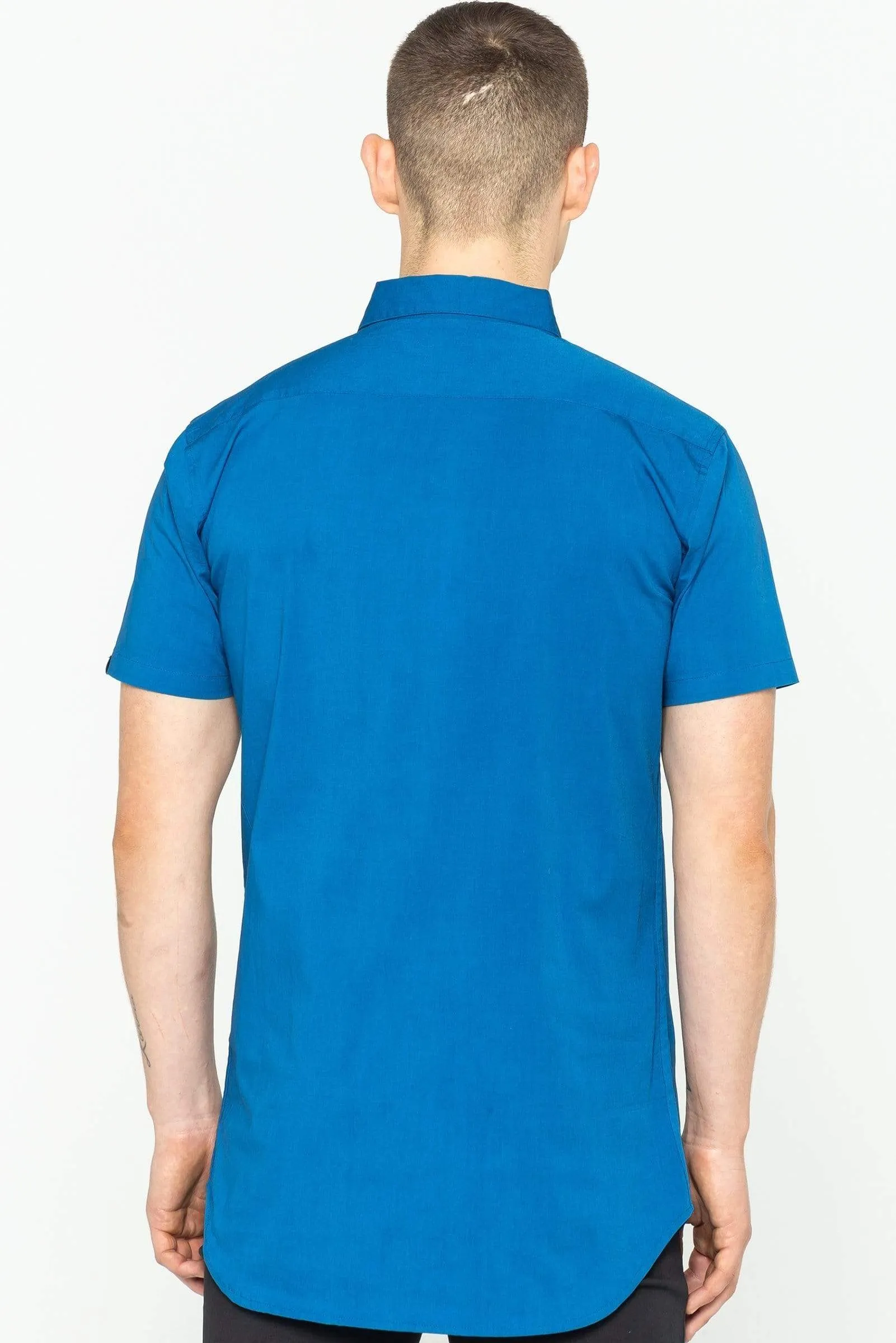 Clinton Men's Short Sleeve Shirt - Royal Blue