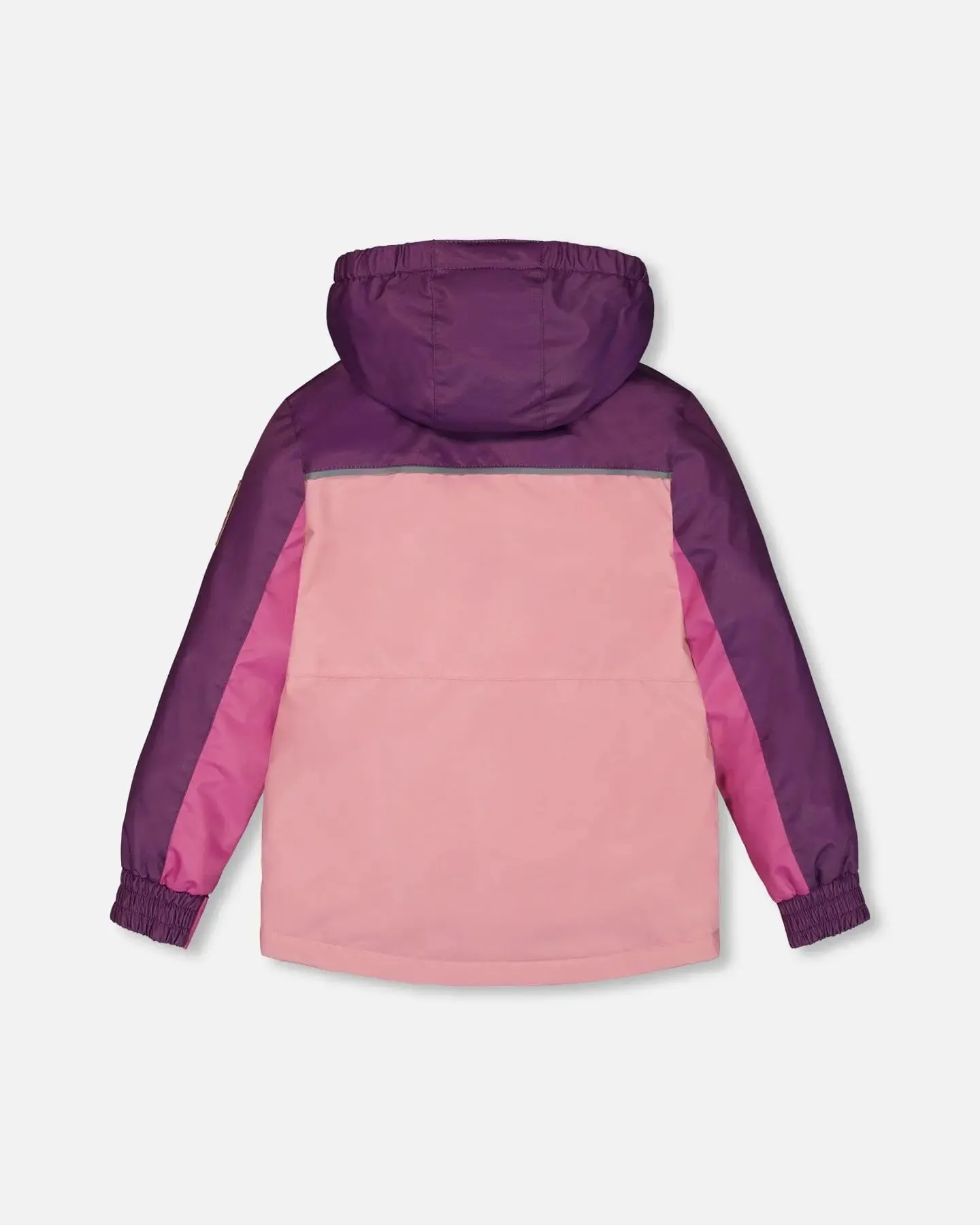 Colorblock Mid-Season Jacket Pale Pink, Fuchsia, And Mauve