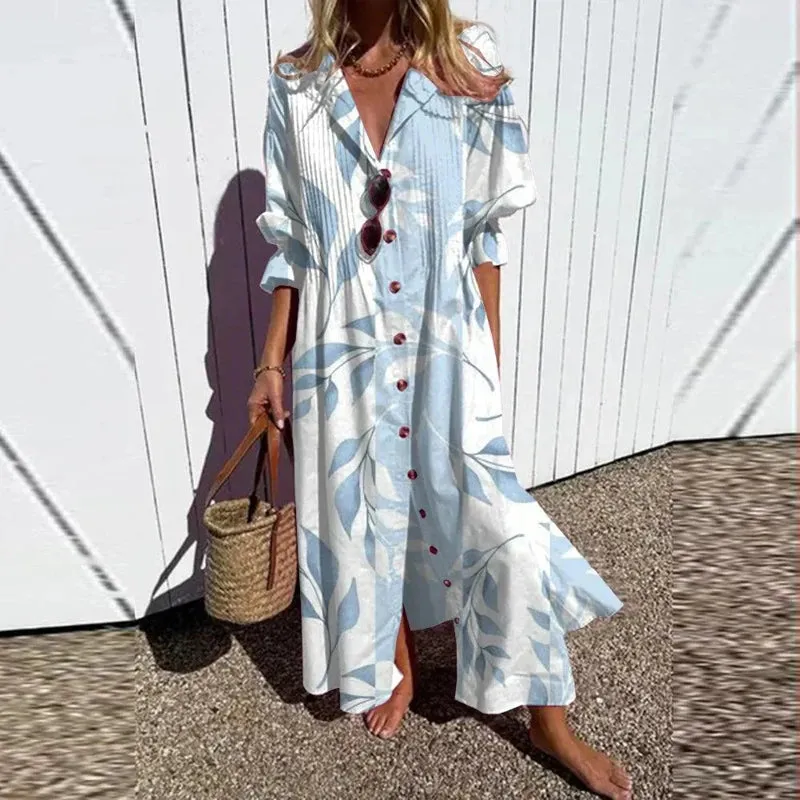 Colorful Maxi Dress for Artsy Vacation Beach Events