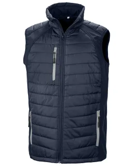 compass padded softshell gilet | Navy/Grey