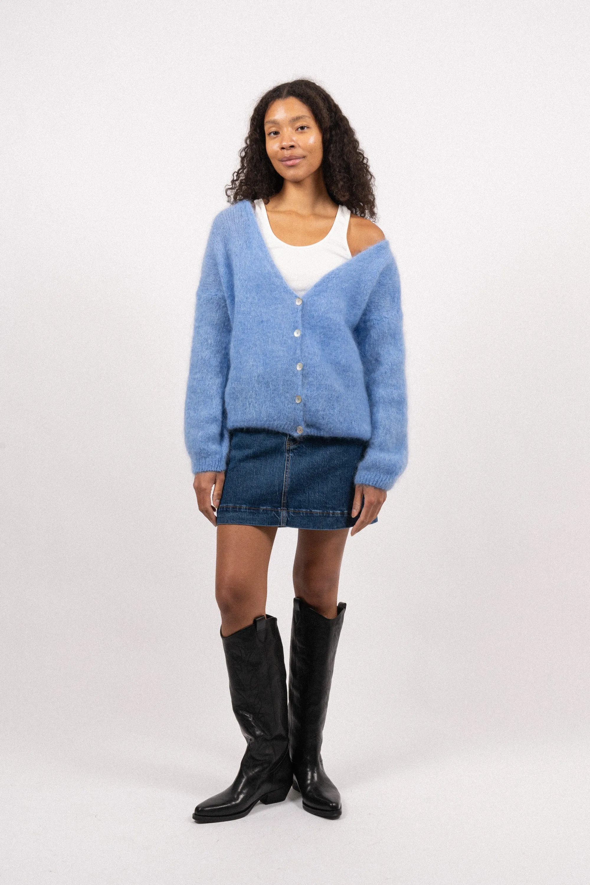 Cornelia LS Cardigan - Sky Blue