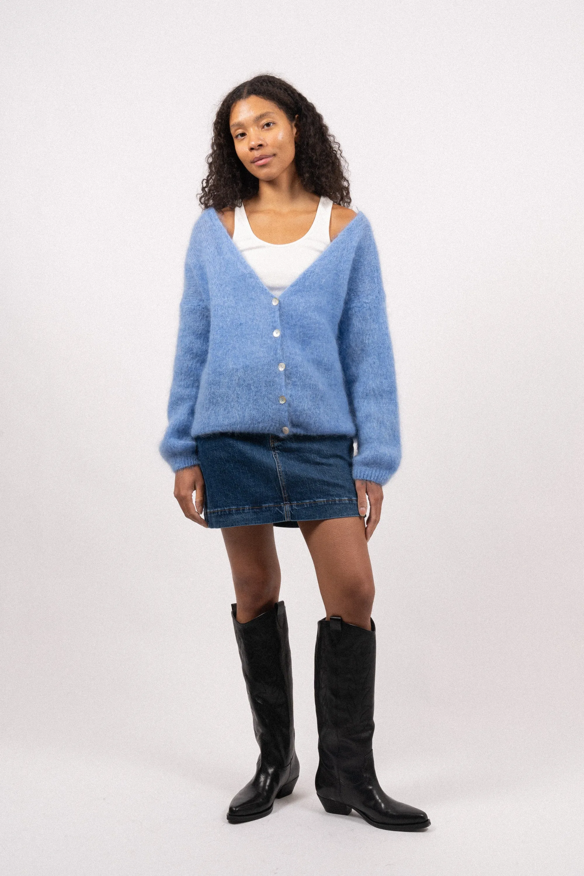 Cornelia LS Cardigan - Sky Blue