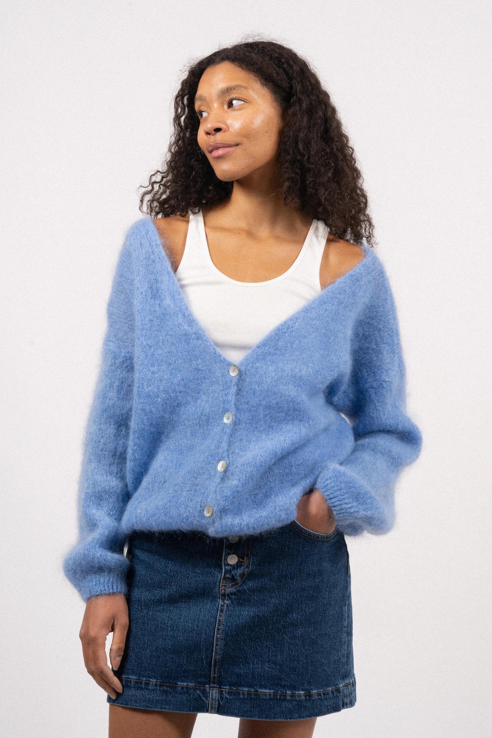 Cornelia LS Cardigan - Sky Blue