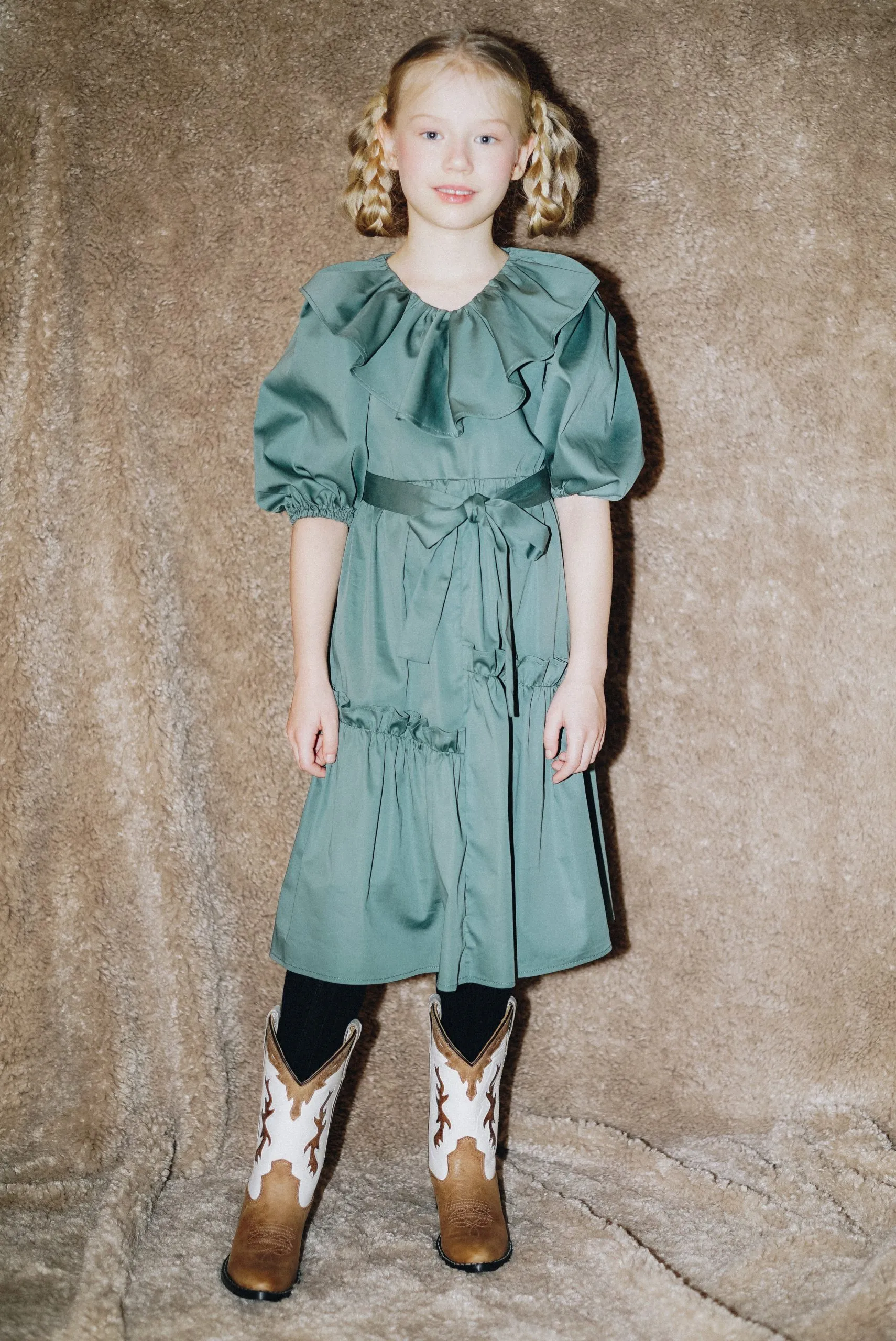 Cotton Maxi Dress Geneva Green