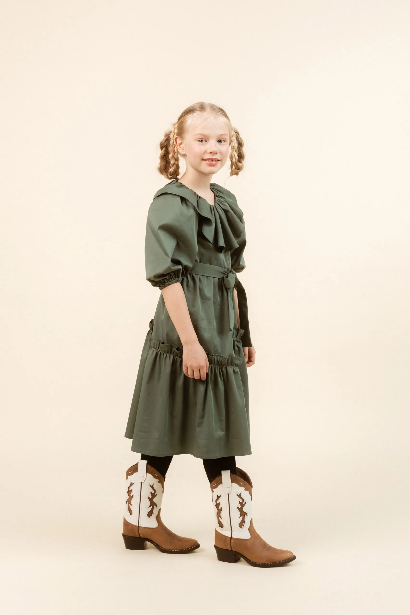 Cotton Maxi Dress Geneva Green