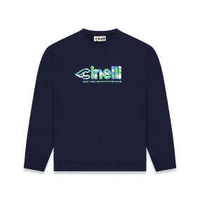 CREWNECK GLOBAL CYCLING BLUE