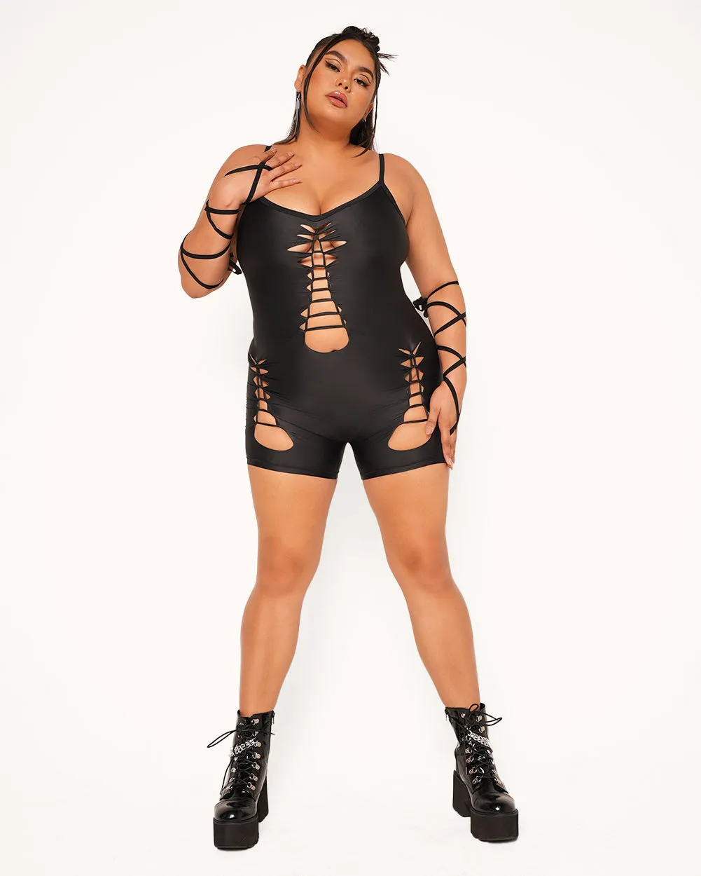 Dance in the Dark Braided Romper