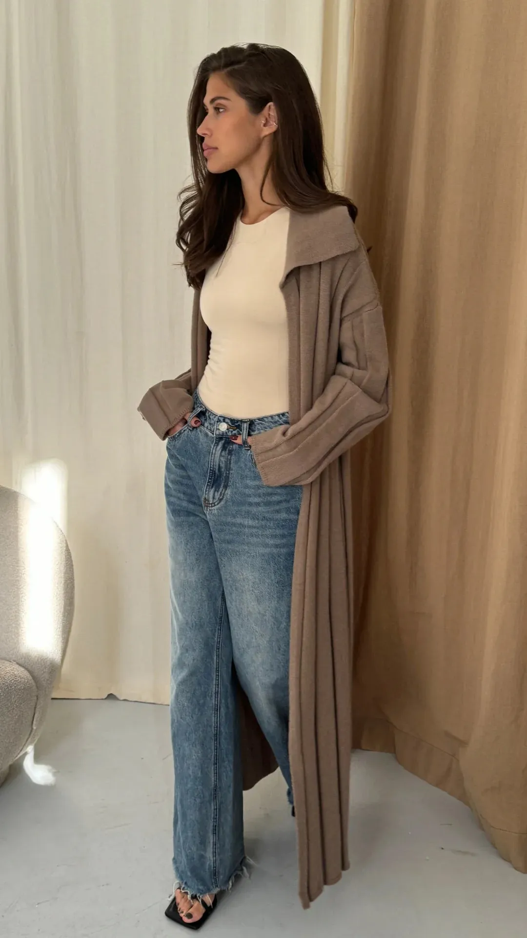 Dasha Warm Taupe Cardigan