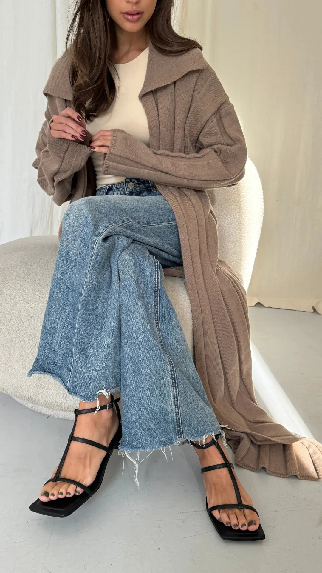 Dasha Warm Taupe Cardigan