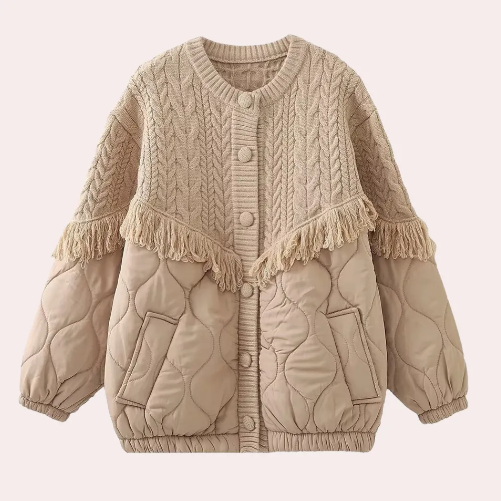 DEBRA - Stilfuld Polstret Cardigan til Kvinder