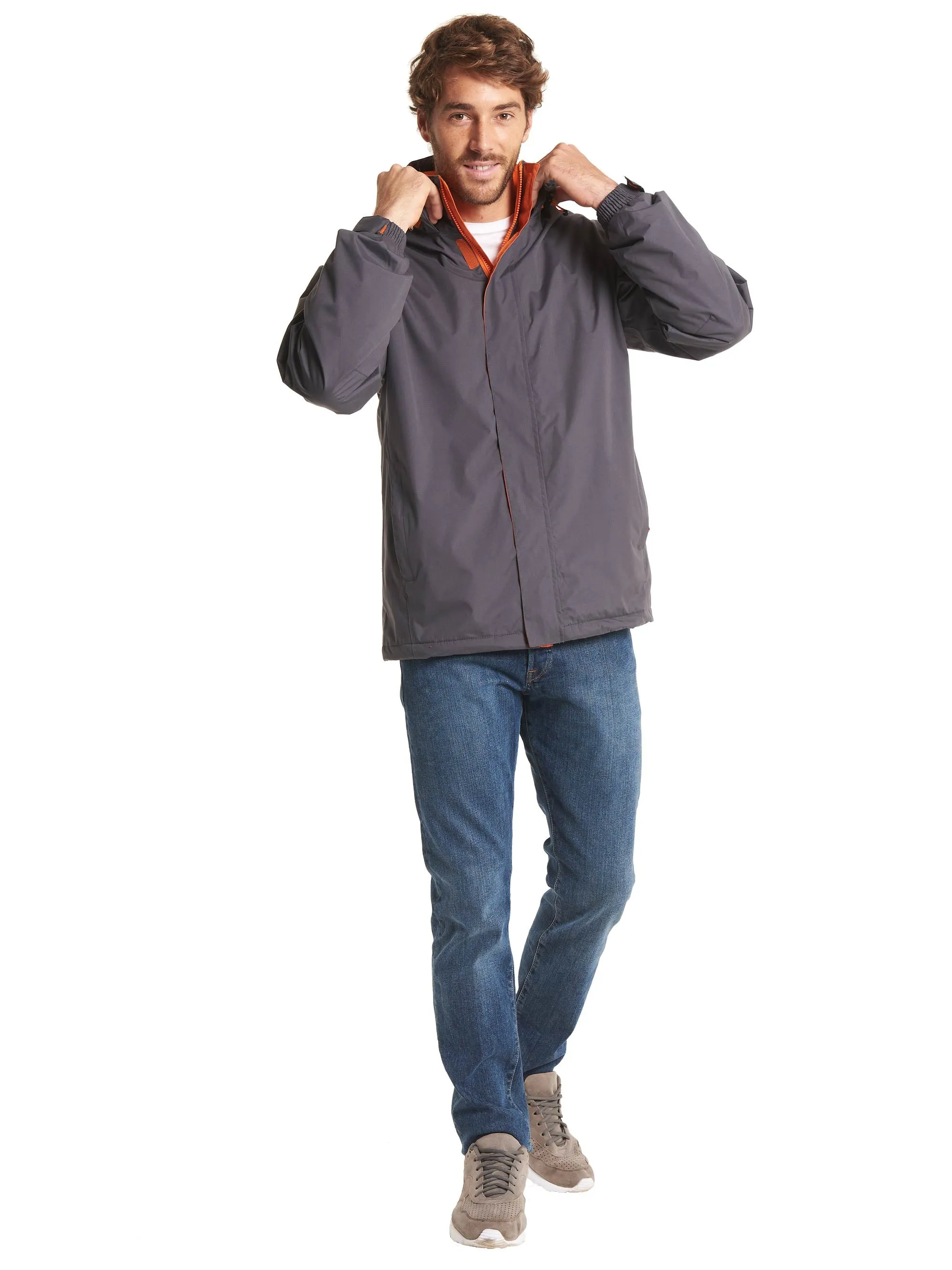 Deluxe Outdoor Jacket | Deep Grey/Fiery Orange