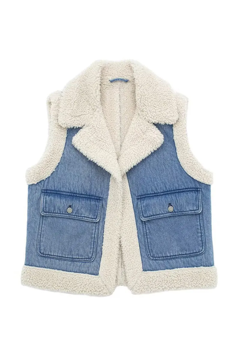 DI0510 Sherpa Denim Vest