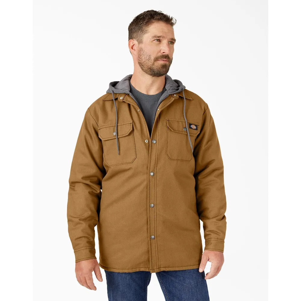 Dickies Men's Jacket Fleece Hooded Duck Shirt Coat with Hydroshield TJ213