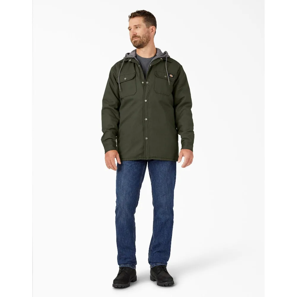 Dickies Men's Jacket Fleece Hooded Duck Shirt Coat with Hydroshield TJ213