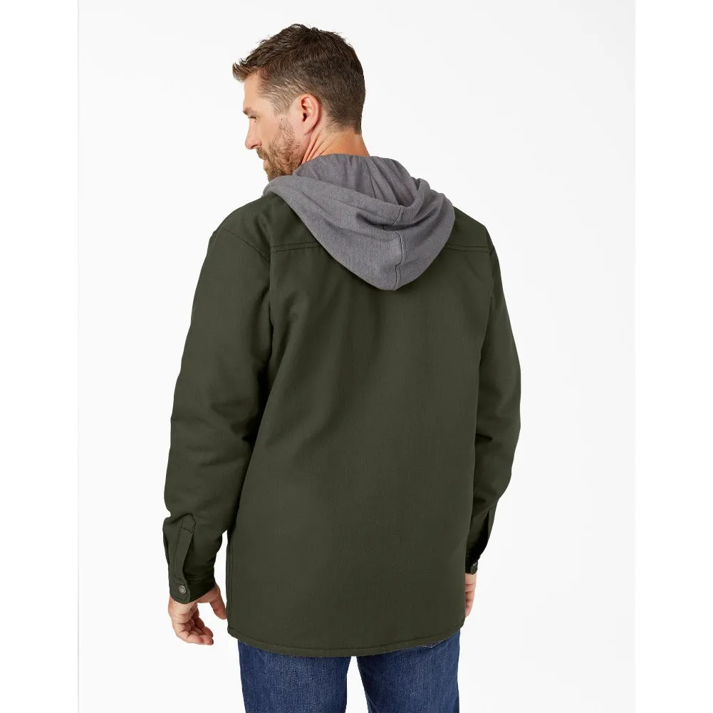Dickies Men's Jacket Fleece Hooded Duck Shirt Coat with Hydroshield TJ213
