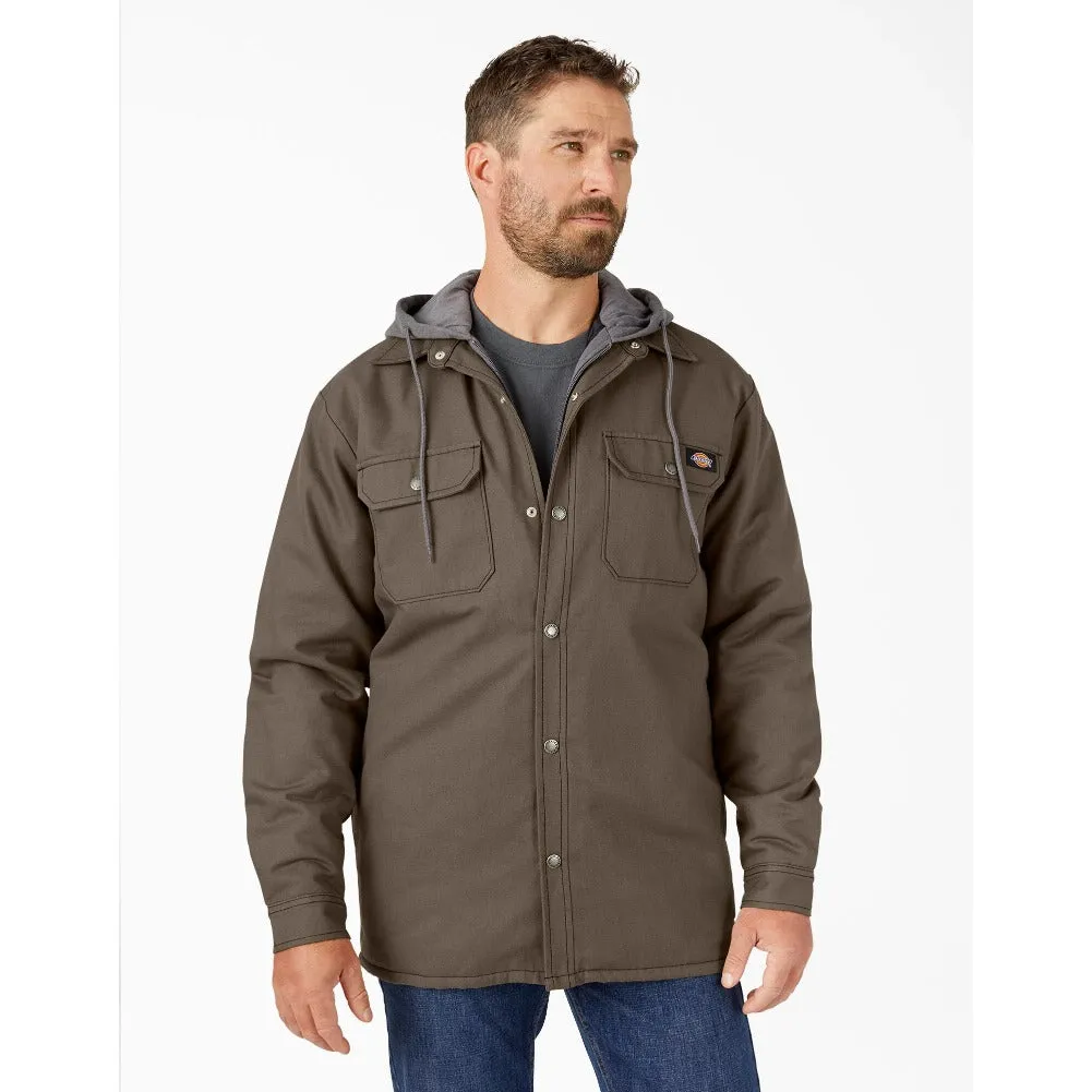 Dickies Men's Jacket Fleece Hooded Duck Shirt Coat with Hydroshield TJ213