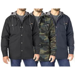 Dickies Men's Jacket Fleece Hooded Duck Shirt Coat with Hydroshield TJ213