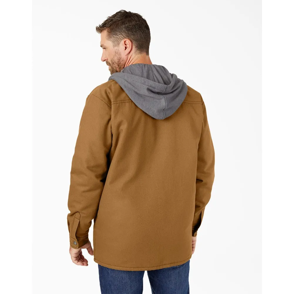Dickies Men's Jacket Fleece Hooded Duck Shirt Coat with Hydroshield TJ213