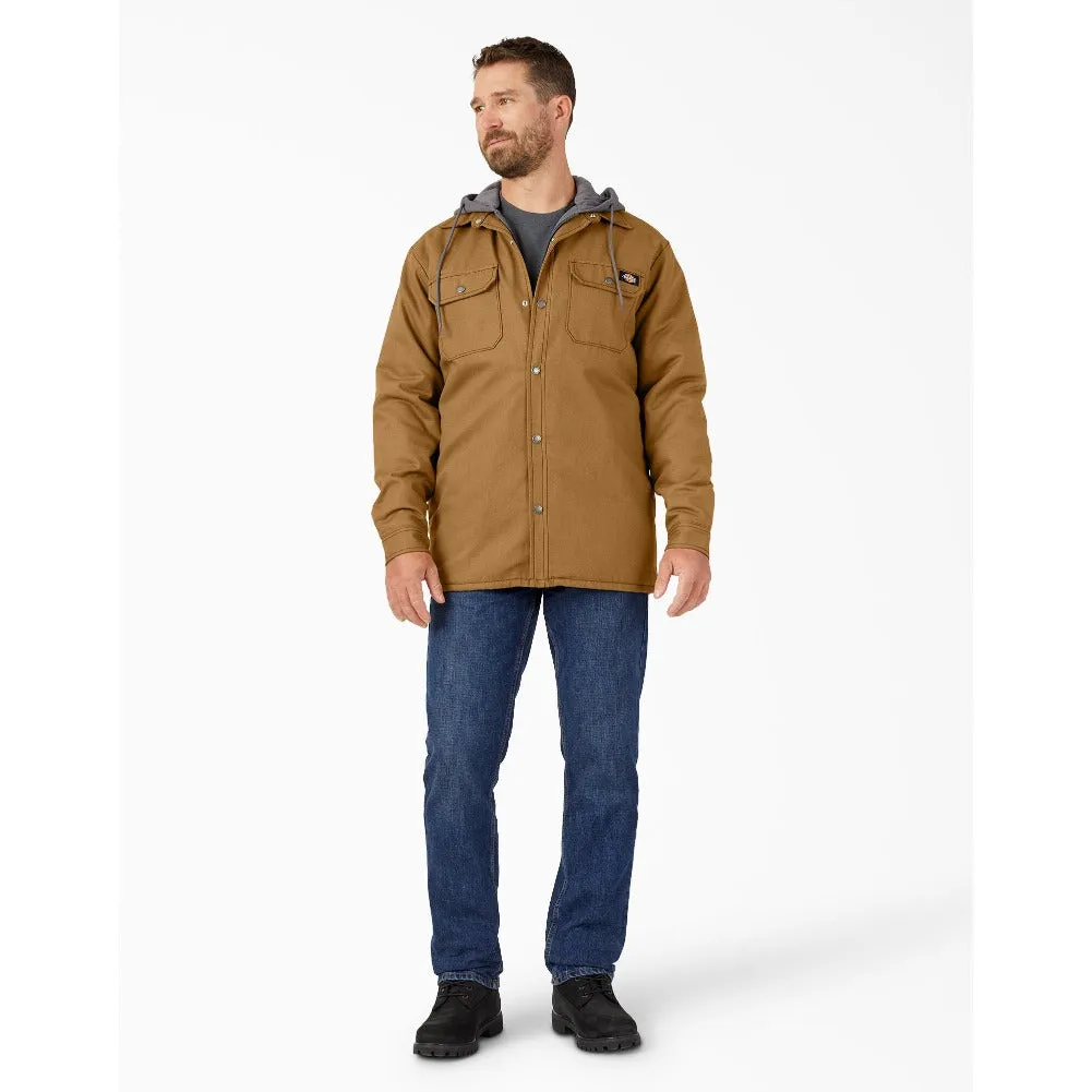 Dickies Men's Jacket Fleece Hooded Duck Shirt Coat with Hydroshield TJ213