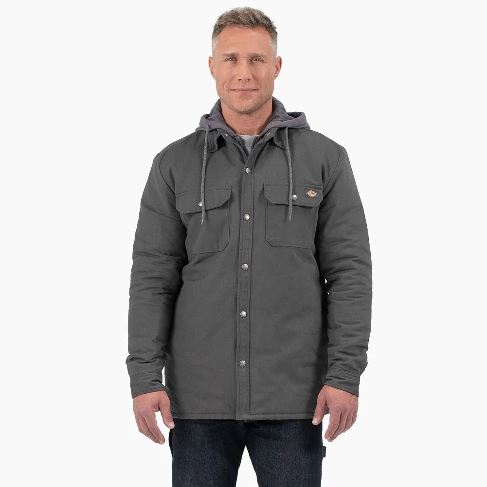 Dickies Men's Jacket Fleece Hooded Duck Shirt Coat with Hydroshield TJ213