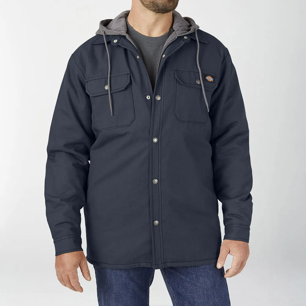 Dickies Men's Jacket Fleece Hooded Duck Shirt Coat with Hydroshield TJ213