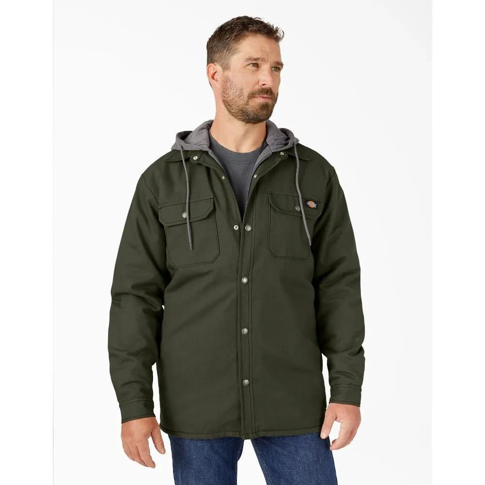 Dickies Men's Jacket Fleece Hooded Duck Shirt Coat with Hydroshield TJ213