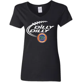 Dilly Dilly Florida Gators Nfl Football Women V-Neck T-Shirt