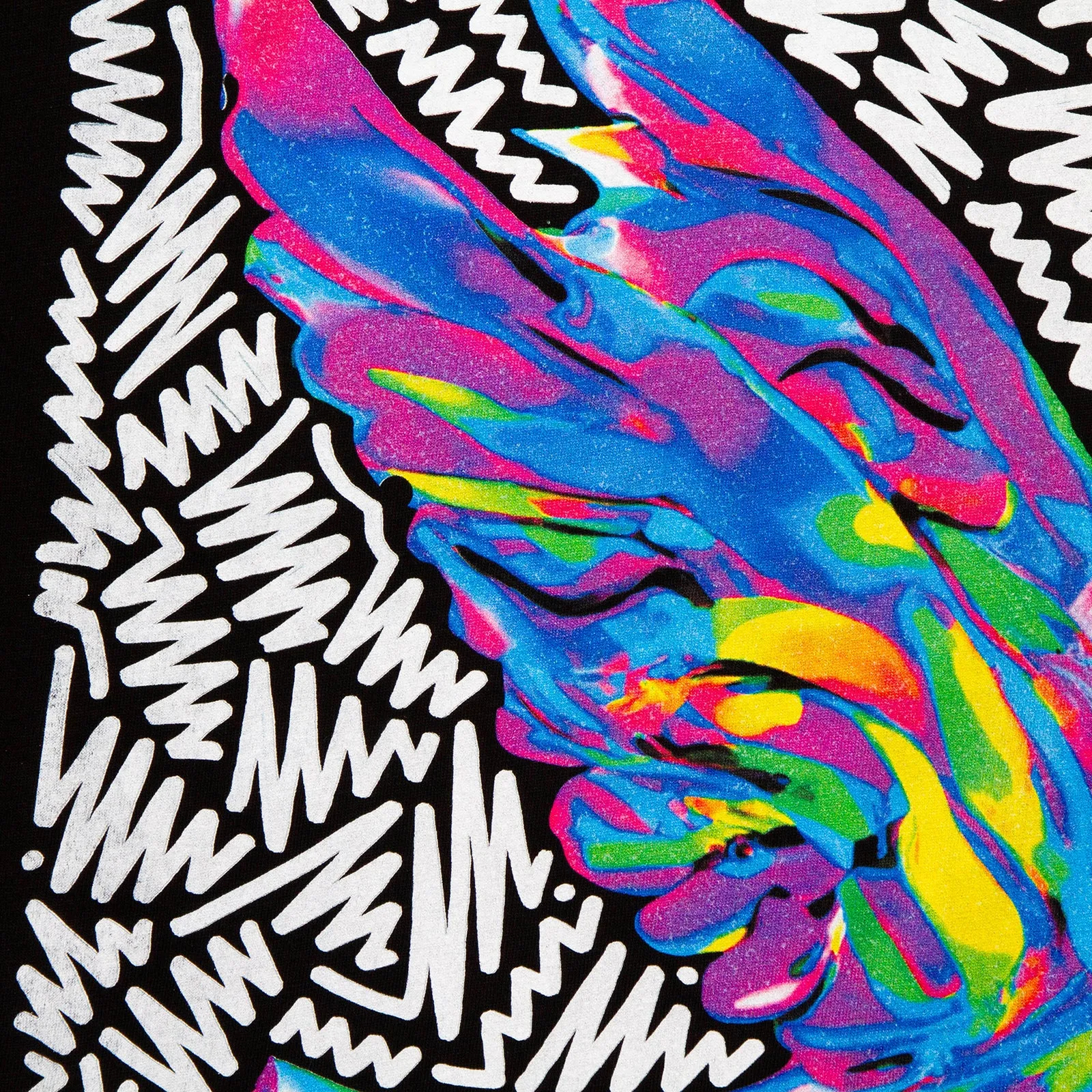 Doodle Dove Back Print - Tshirt - Black