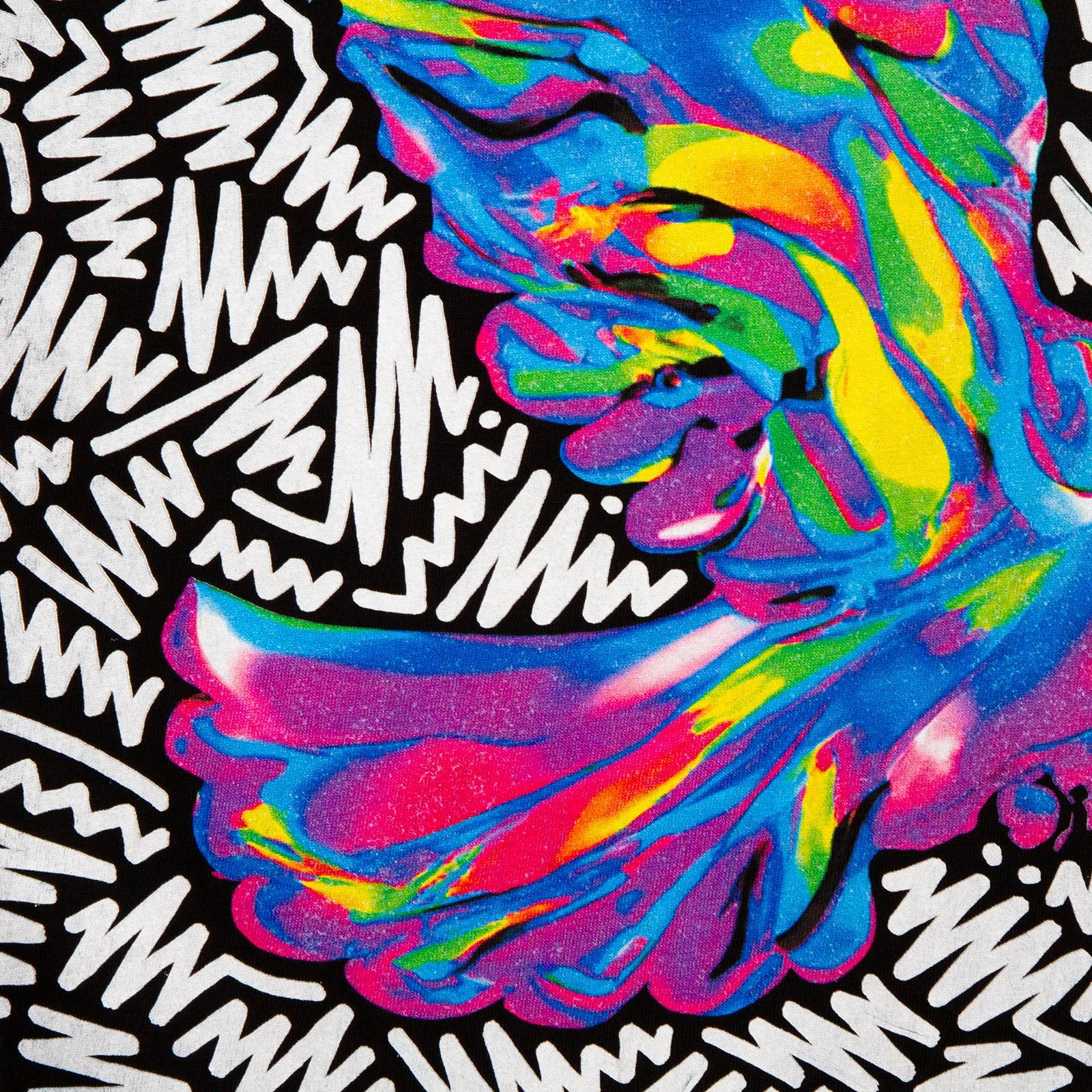 Doodle Dove Back Print - Tshirt - Black