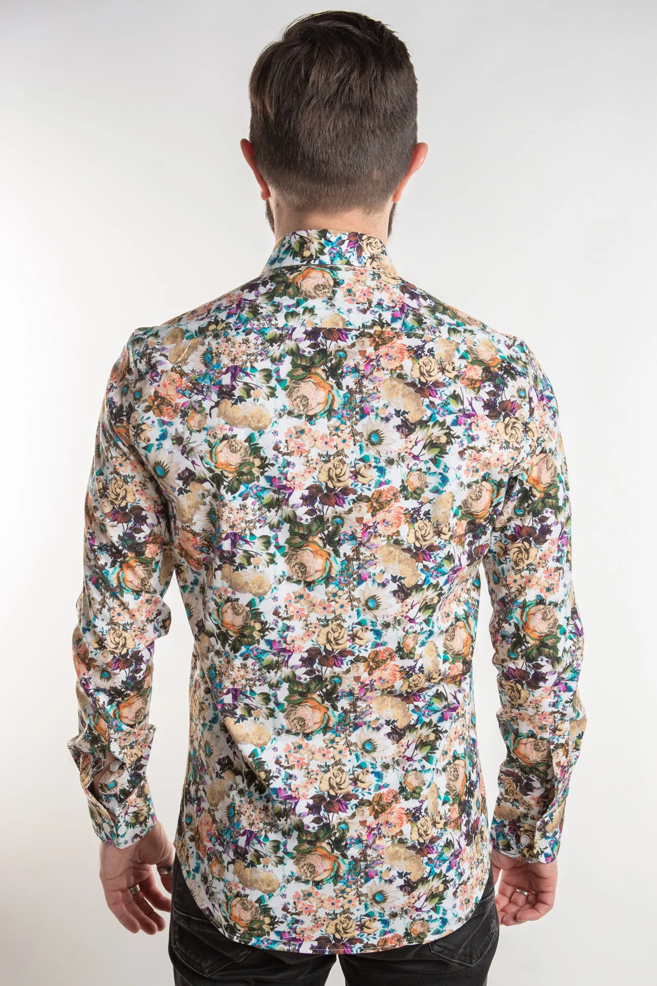 Dress Shirt - White Floral