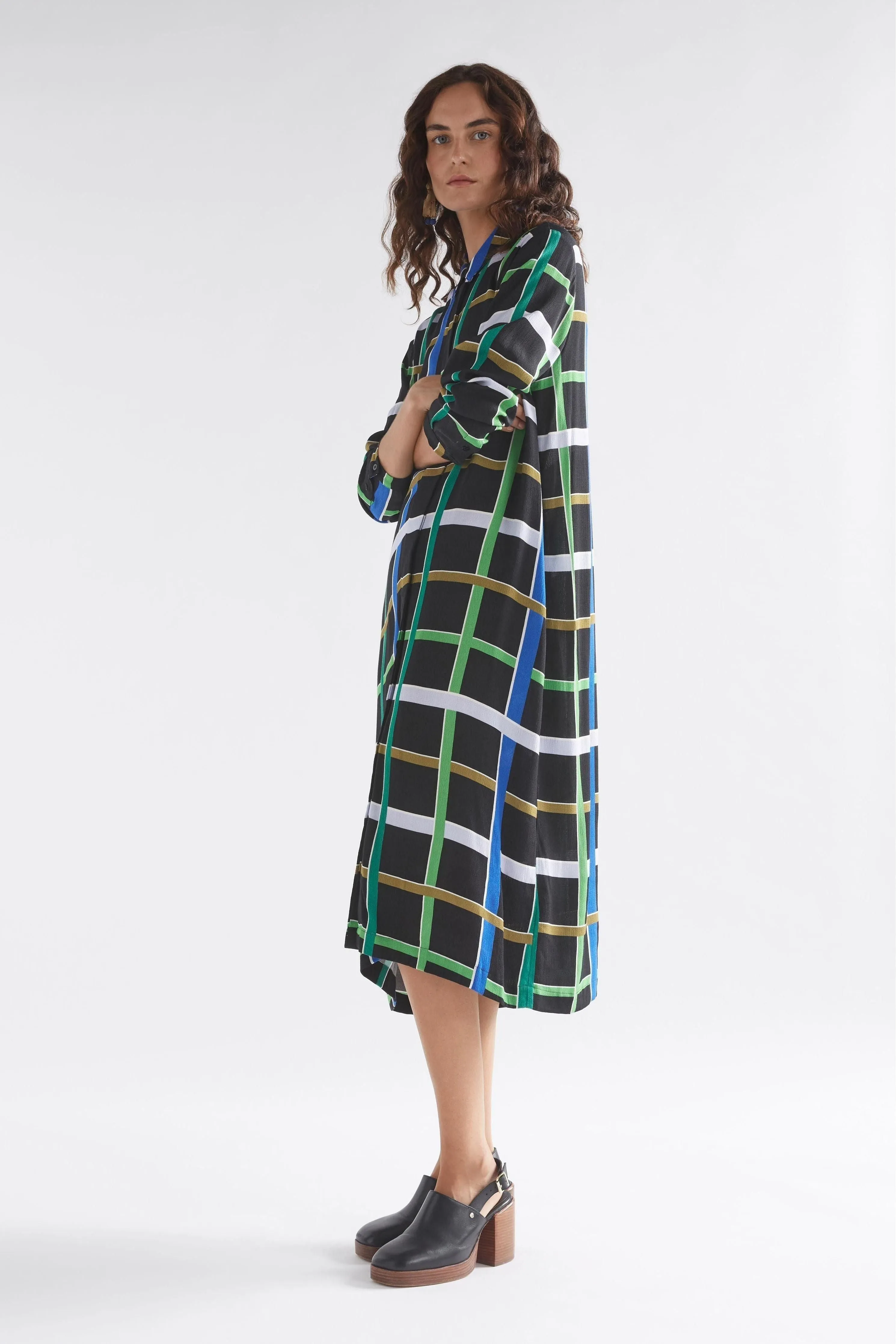 ELK JANIK DRESS - LADDER PRINT