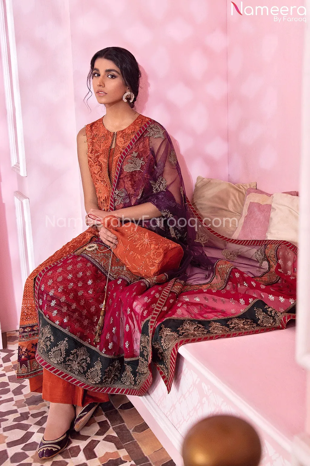 Embroidered Pakistani Ladies Chiffon Dress 2021 #PR200