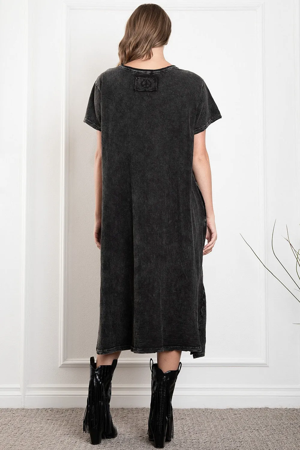 Embroidery Tee Dress #409