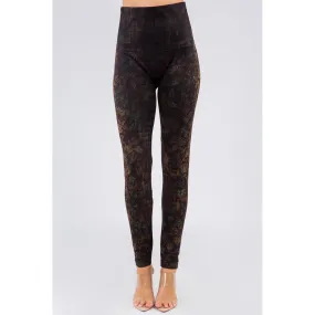 Extended Size High Waist Full Length Jeans Leggings with Sublimation Print need image