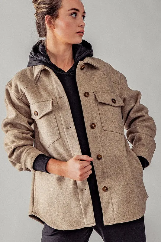 Farrah Felt Flannel Shacket