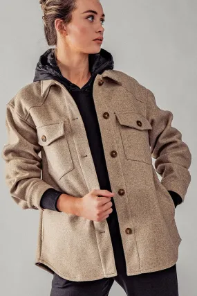 Farrah Felt Flannel Shacket