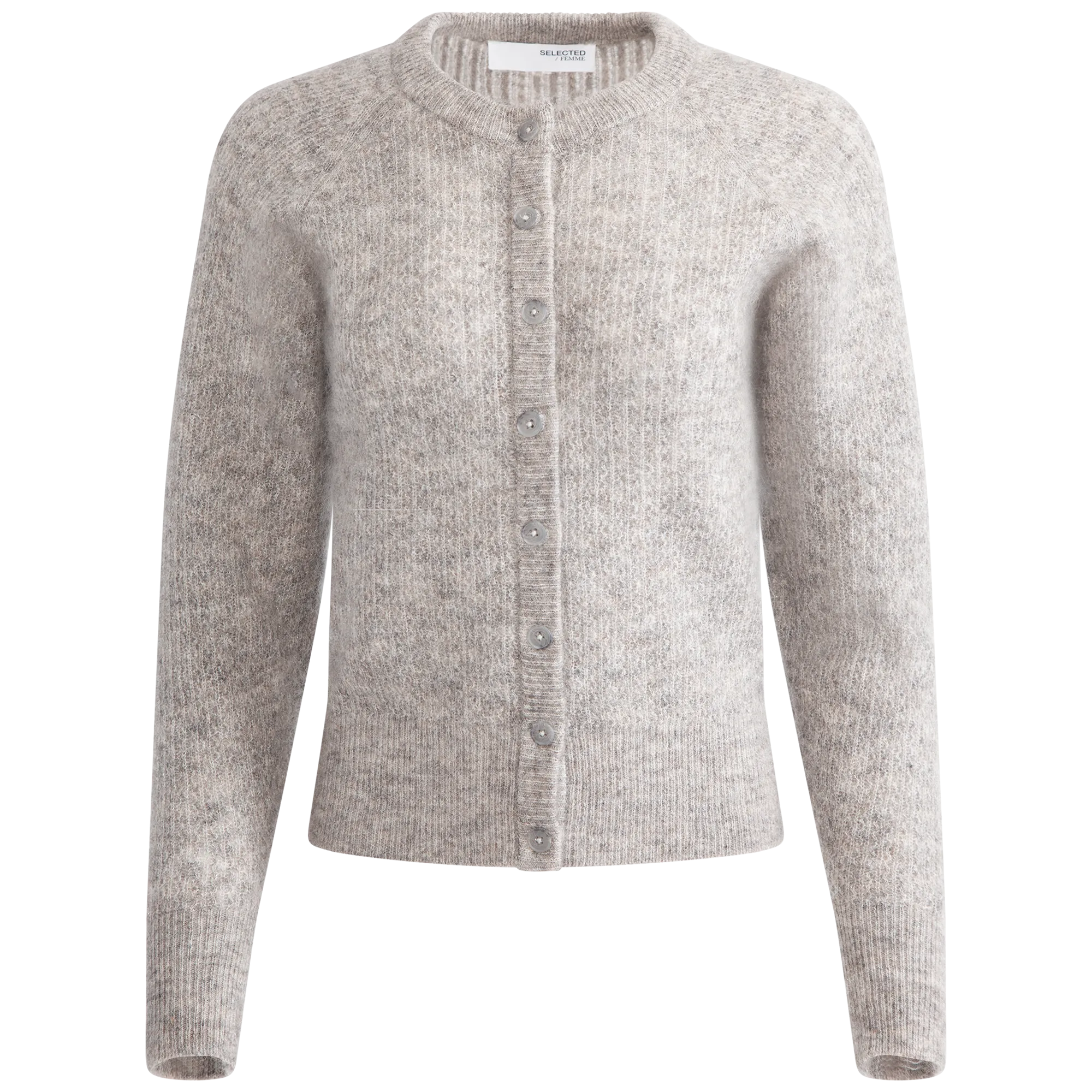 Filuca Ls Knit Cardigan - Steel Gray Lurex
