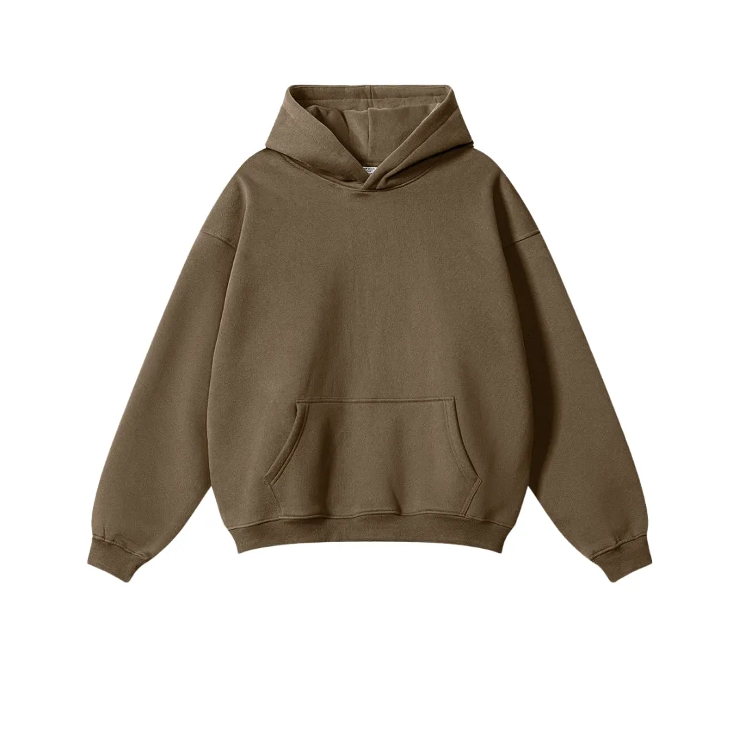 Fleece Lining Oversize Hoodie & Fleece Lining Sweatpants Setup WN9931-K