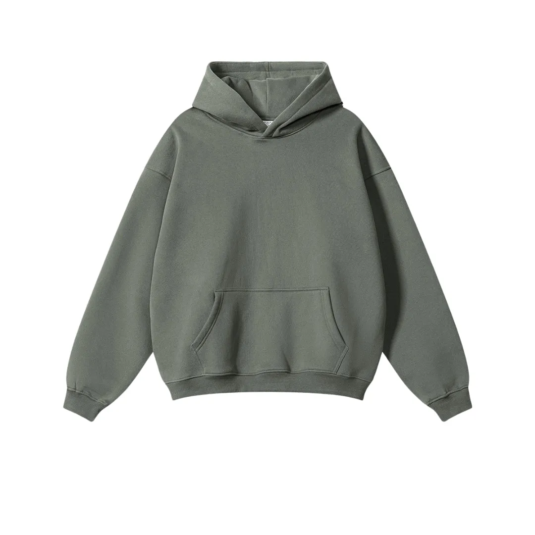 Fleece Lining Oversize Hoodie & Fleece Lining Sweatpants Setup WN9931-K