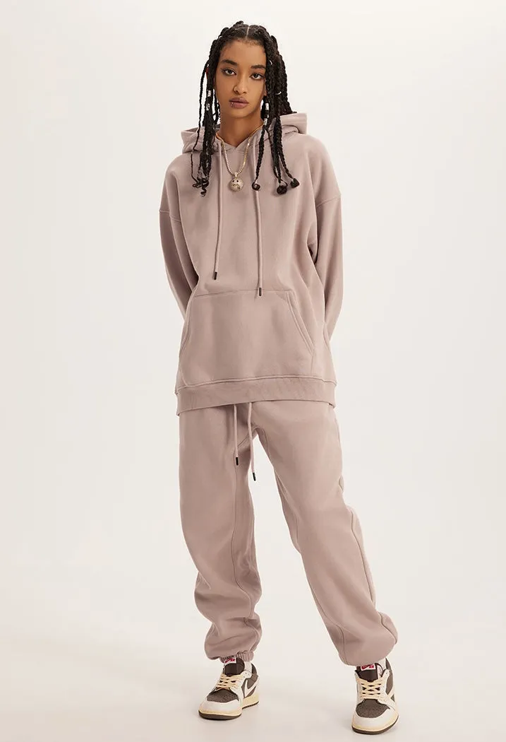 Fleece Lining Oversize Hoodie & Fleece Lining Sweatpants WN9945