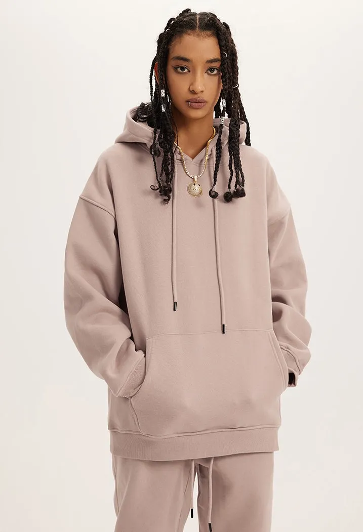 Fleece Lining Oversize Hoodie & Fleece Lining Sweatpants WN9945